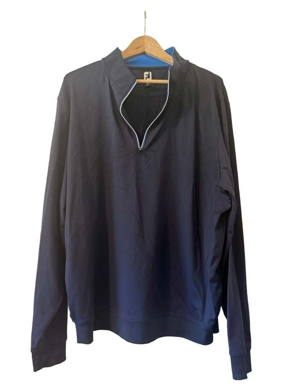 FootJoy Men's Navy Blue 1/4 Quarter Zip Performance Golf Pullover Jacket XL